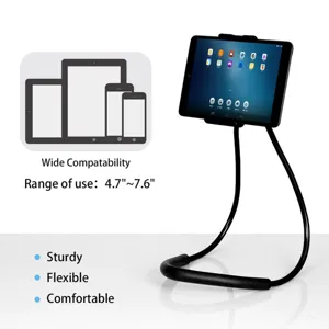 Suport Telefon Reglabil Handsfree, Flexibil, pentru Dispozitive 4.7-7.6 inch, Negru