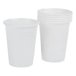 Pahare de plastic albe pentru băuturi reci, set de 25 buc, 200 ml