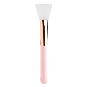 Pensulă Spatulă pentru Mască Facială, Silicon, Roz Auriu, 15 cm