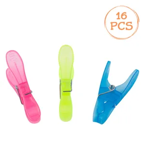 Cârlige pentru rufe, Plastic, Mix Culori (Fucsia, Albastru, Verde), 8cm-16cm