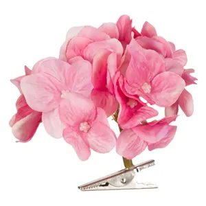 Hortensie artificiale roz cu clips pentru decorarea casei