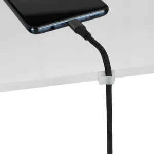 Clips autocolant pentru bandă LED, 10 buc, Alb