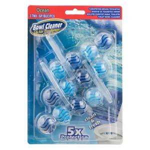 Odorizant pentru toaletă cu 4 bile, Set 3 unități, Aromă Ocean