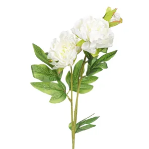 Floare artificială frezie, albă, 64 cm