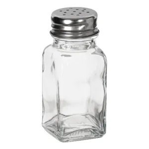 Solnită de sticlă transparentă pentru sare și condimente