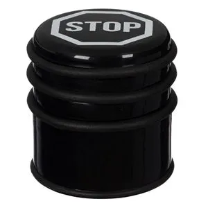 Opritor ușă metalic negru cu bază anti-alunecare