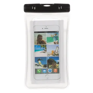 Husă impermeabilă pentru telefon, 21.5x11.5 cm, neagră, cu curea