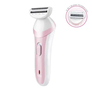 Aparat de ras electric reincarcabil cu lama tripla, 16 cm, alb