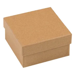 Cutie Cadou cu Capac din Carton Kraft Maro pentru Ambalare Ecologică
