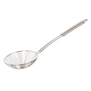 Paletă plasă din inox pentru prajire cu mâner argintiu 40cm
