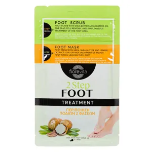 Kit Ingrijire Picioare cu Crema Exfolianta si Masca Hidratanta, 2 Pasi, 6g + 1 Pereche
