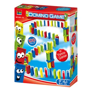 Joc de Societate Mini Domino, 100 Piese, Multicolor