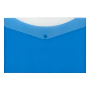 Mapă A4 cu Buzunar Exterior și Capsă, Bleu