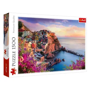 Puzzle 1500 de piese, Satul Manarola din Cinque Terre, Multicolor