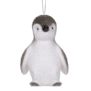 Ornament de Crăciun Pinguin Spumă Gri Dimensiune 8 cm