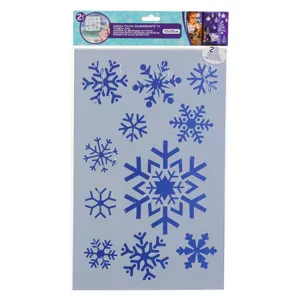 Șabloane Crăciun 22x35cm, Set 2 bucăți pentru decorarea ferestrelor și oglinzi
