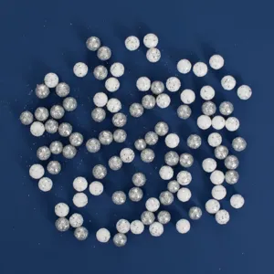 Bile Decorative Crăciun cu Glitter Alb Argintiu, Material Spumă