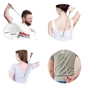 Scarpinator de spate pliabil, extensibil 22-58 cm, cu mâner din lemn