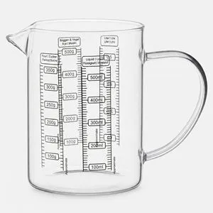 Cana de masurare din sticla borosilicata, 500 ml, transparenta