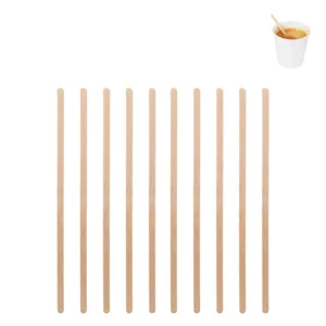 Bete agitatoare din lemn pentru cafea, 50 buc, ecologice