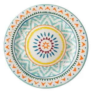 Farfurie Portelan Geometric Aztec Colorat Design