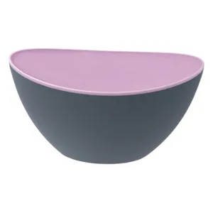 Salatieră din plastic, formă de gondolă, 3.5L, gri și lila