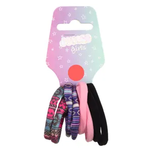 Elastice de păr pentru copii - Set cu motive Aztec și culori vibrante