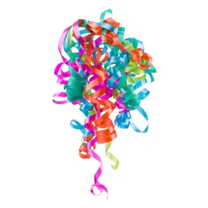 Fundita spiralata multicoloră pentru ambalarea cadoului