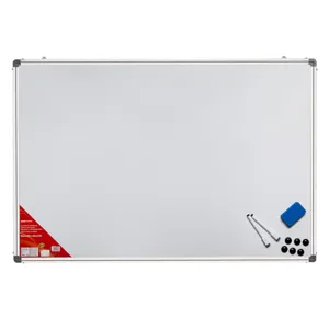 Tabla magnetica alba din aluminiu 90x60 cm cu accesorii incluse
