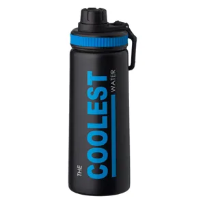 Sticlă de apă din oțel inoxidabil, 700 ml, neagră mat