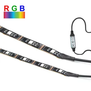Bandă LED RGB cu telecomandă, USB, 2 buc x 50 cm, Dimmable