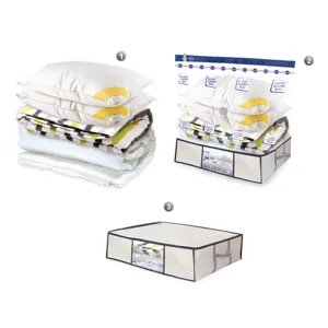 Set Sac de Depozitare cu Vid și Husă Gri, 100x105x50cm