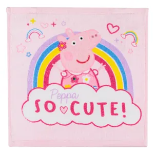 Prosopel moale din bumbac roz cu model Peppa Pig pentru copii