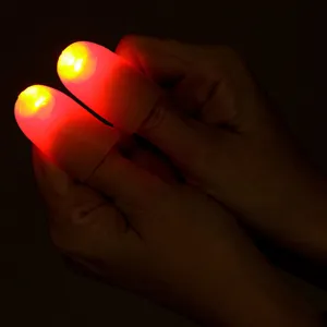 Inele LED pentru degete, Set 2 buc, Rosu/Portocaliu