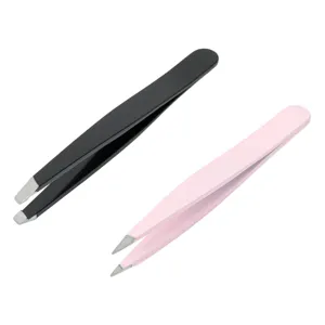 Pensete pentru sprancene, Set 2 buc, Negru si Roz, 7.5cm