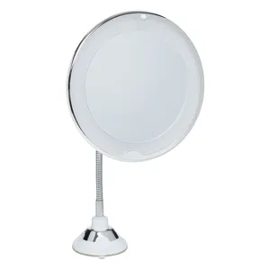 Oglinda de machiaj cu LED, 20 cm, marire x10, alba