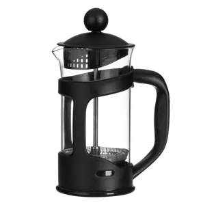 Infuzor cafea cu filtr otel inoxidabil sticla termorezistenta 350 ml negru