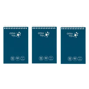 Carnetele cu spirală, dungi, 9,5x14 cm, 50 file - set 3 bucăți
