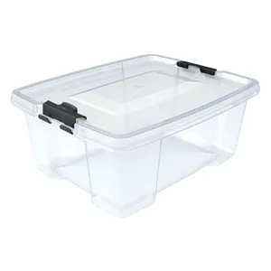 Cutie de Depozitare din Plastic Transparent cu Capac, 20L