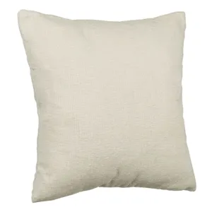 Pernă decorativă din chenille, ecru, 52x52 cm