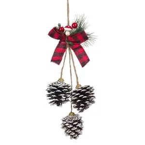 Ornament Decorativ de Craciun Suspendabil cu Conuri Ninse