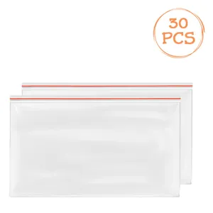 Pungi de depozitare transparente cu fermoar ziplock, set 30 buc