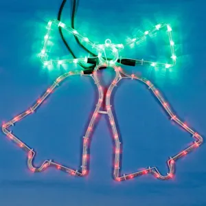 Instalație Clopote Duble LED cu Programe - Decorațiune Luminată