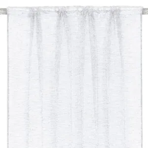 Perdea decorativa pentru fereastra, alba, cu banda, 140x140 cm