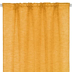Perdea decorativa cu banda, Galben mustar, 140x260cm