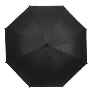 Umbrelă automată neagră, 82 cm, cu mâner curbat