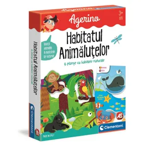 Joc educativ Habitatul Animalelor, 6 planșe, Multicolor