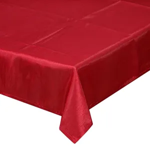 Față de masă decorativă Crăciun roșie din poliester 220x140cm