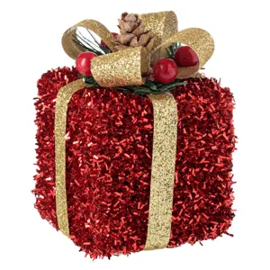 Ornament Brad Crăciun din Spumă Roșu Tinsel