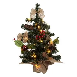 Brad de Craciun Decorativ de Masa cu 20 LED-uri, 50cm